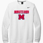 MENDHAM HIGH SCHOOL MINUTEMEN Nike Men's Club Fleece Crew Front Thumbnail