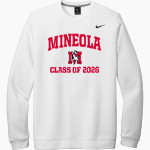 MINEOLA HIGH SCHOOL MUSTANGS Nike Men's Club Fleece Crew Front Thumbnail