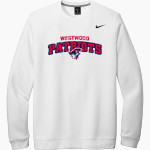 WESTWOOD HIGH SCHOOL PATRIOTS <span class="pdp-name-mascot">WESTWOOD PATRIOTS</span> Nike Men's Club Fleece Crew Front Thumbnail