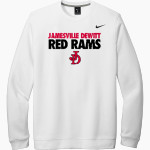 Jamesville DeWitt Red Rams Nike Men's Club Fleece Crew Front Thumbnail
