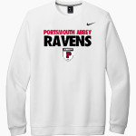 PORTSMOUTH ABBEY SCHOOL RAVENS Nike Men's Club Fleece Crew Front Thumbnail