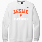 LESLIE HIGH SCHOOL BLACKHAWKS Nike Men's Club Fleece Crew Front Thumbnail