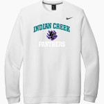 Indian Creek Panthers Nike Men's Club Fleece Crew Front Thumbnail