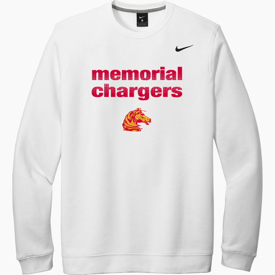 MEMORIAL HIGH SCHOOL CHARGERS <span class="pdp-name-mascot">MEMORIAL CHARGERS</span> Nike Men's Club Fleece Crew