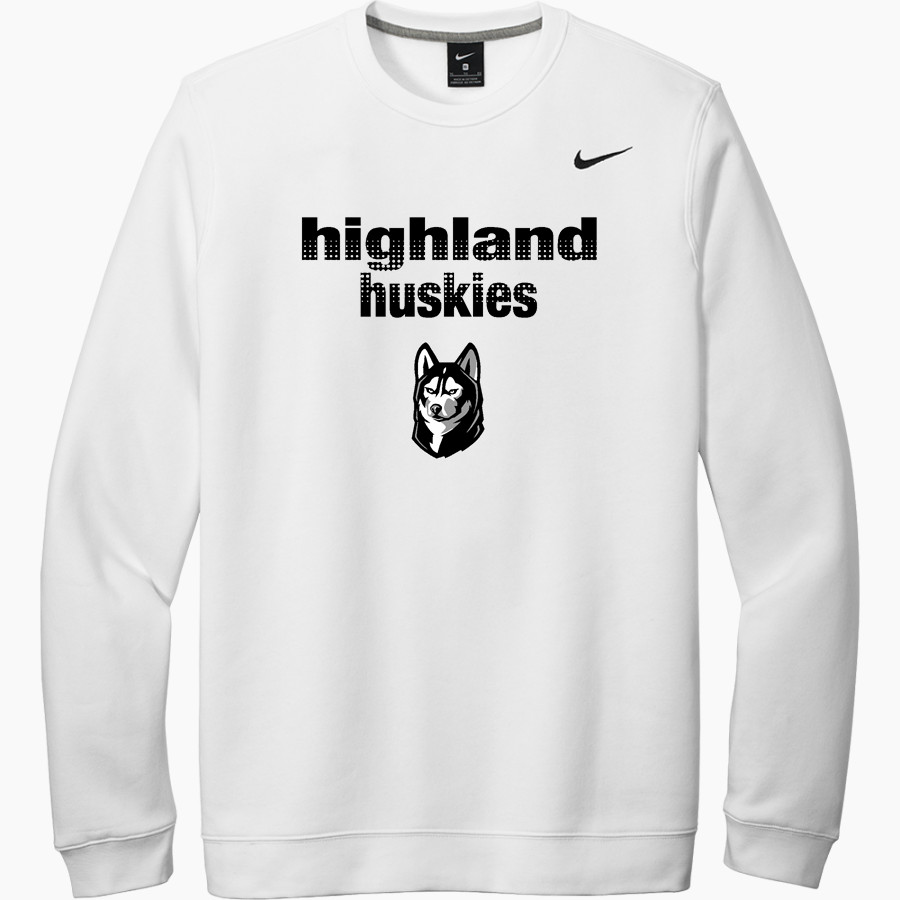 HIGHLAND HIGH SCHOOL HUSKIES Nike Men's Club Fleece Crew