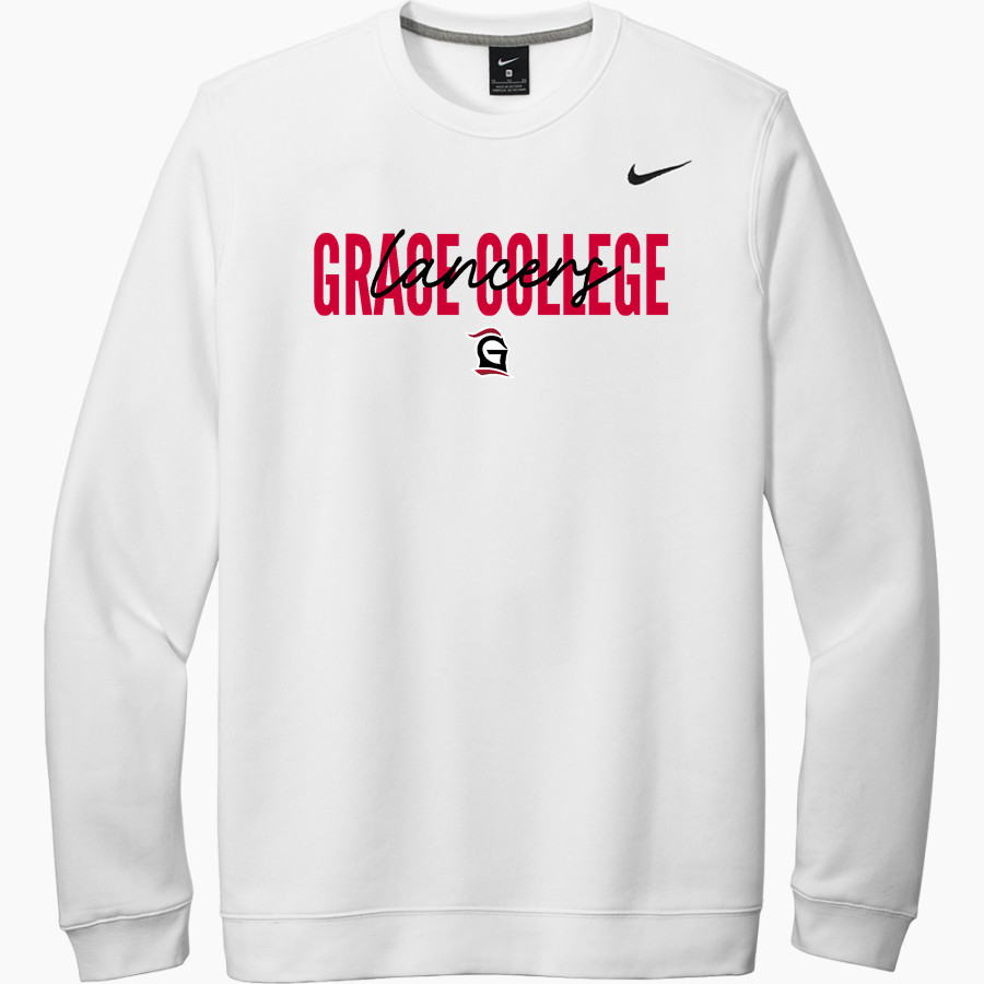 Grace College Lancers Nike Men's Club Fleece Crew