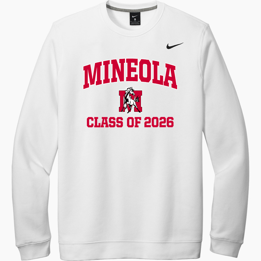 MINEOLA HIGH SCHOOL MUSTANGS Nike Men's Club Fleece Crew