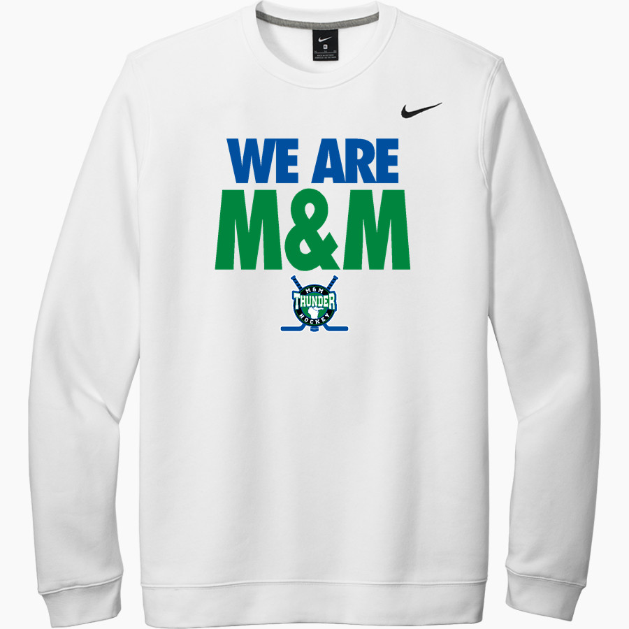M&M Youth Hockey Thunder Nike Men's Club Fleece Crew
