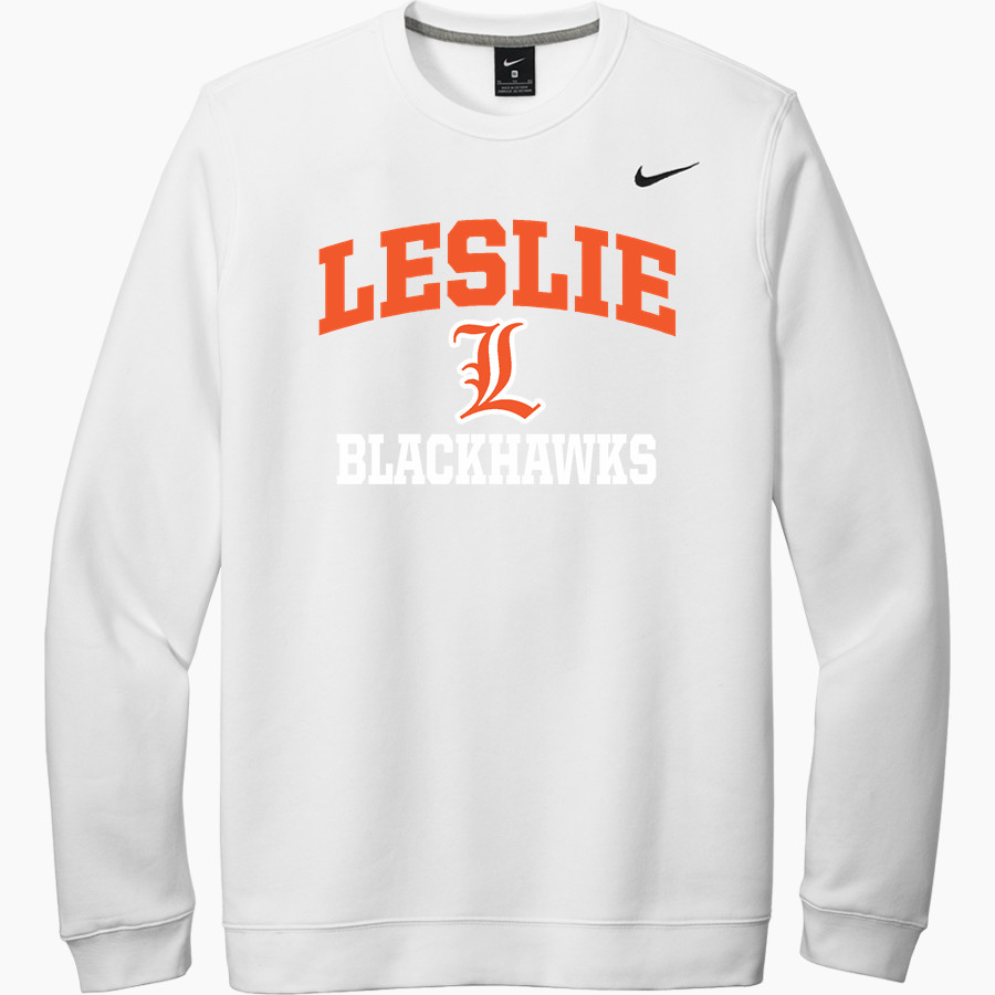 LESLIE HIGH SCHOOL BLACKHAWKS Nike Men's Club Fleece Crew