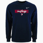 MOT Charter Mustangs Nike Men's Club Fleece Crew Front Thumbnail
