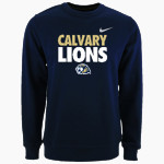 Calvary Lions Nike Men's Club Fleece Crew Front Thumbnail