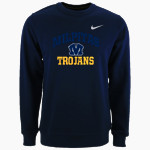 Milpitas Trojans Nike Men's Club Fleece Crew Front Thumbnail