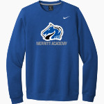 MERRITT ACADEMY HIGH SCHOOL MUSTANGS Nike Men's Club Fleece Crew Front Thumbnail