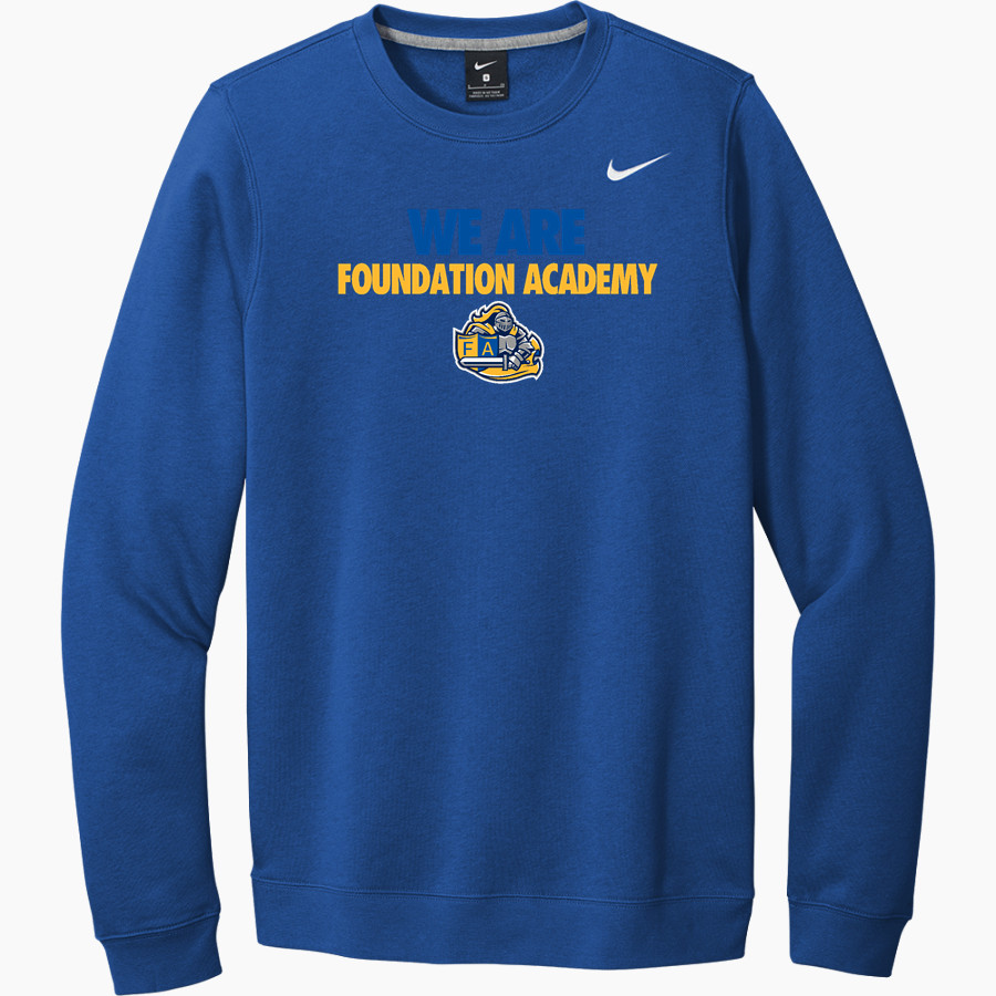 FOUNDATION ACADEMY Knights Nike Men's Club Fleece Crew