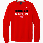 Mountain View Cougars Nike Men's Club Fleece Crew Front Thumbnail