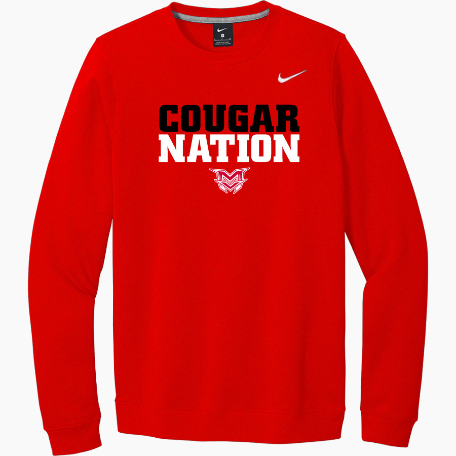 Mountain View Cougars Nike Men's Club Fleece Crew