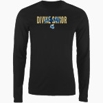 Divine Savior Academy Sharks Nike Men's Long Sleeve Cotton Crew T-Shirt Front Thumbnail