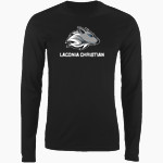 Laconia Christian Academy Timberwolves Nike Men's Long Sleeve Cotton Crew T-Shirt Front Thumbnail