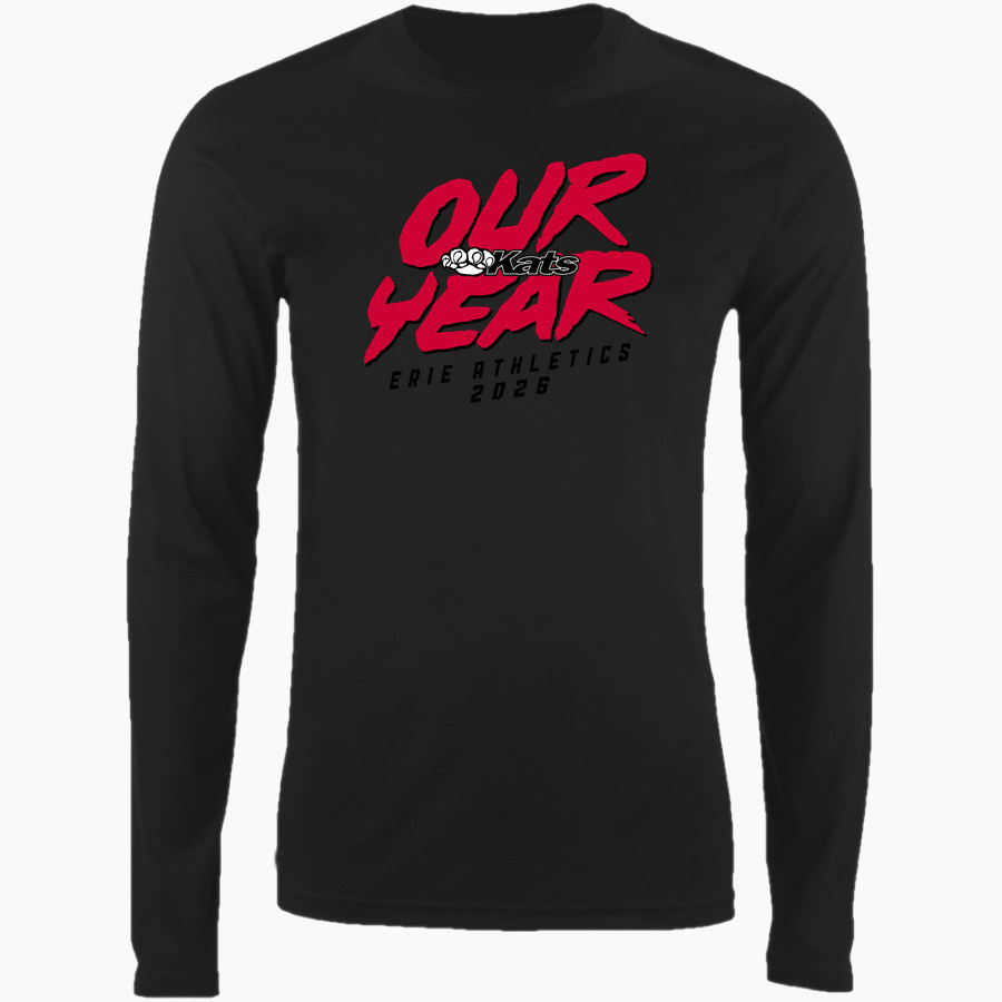 Erie Kats Nike Men's Long Sleeve Cotton Crew T-Shirt