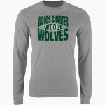 Woods Charter Wolves Nike Men's Long Sleeve Cotton Crew T-Shirt Front Thumbnail