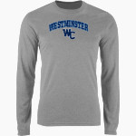 Westminster Blue Jays <span class="pdp-name-mascot">Westminster Blue Jays</span> Nike Men's Long Sleeve Cotton Crew T-Shirt Front Thumbnail