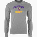 BLOOMINGTON HIGH SCHOOL PURPLE RAIDERS <span class="pdp-name-mascot">BLOOMINGTON PURPLE RAIDERS</span> Nike Men's Long Sleeve Cotton Crew T-Shirt Front Thumbnail