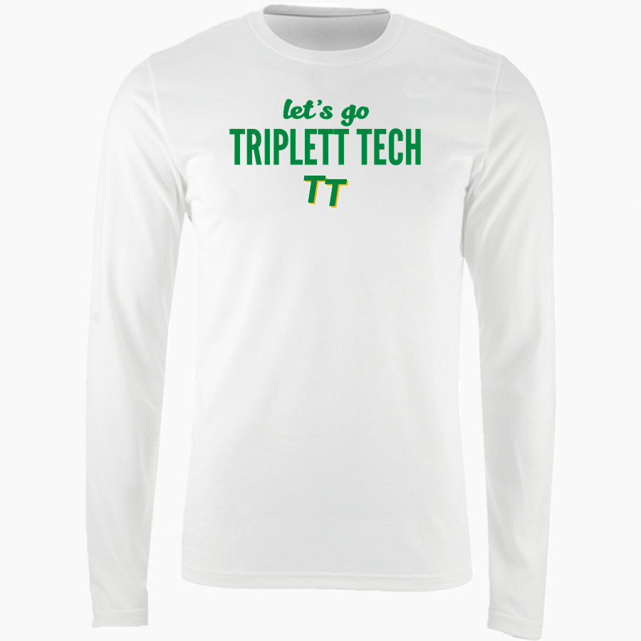 Triplett Tech Nike Men's Long Sleeve Cotton Crew T-Shirt