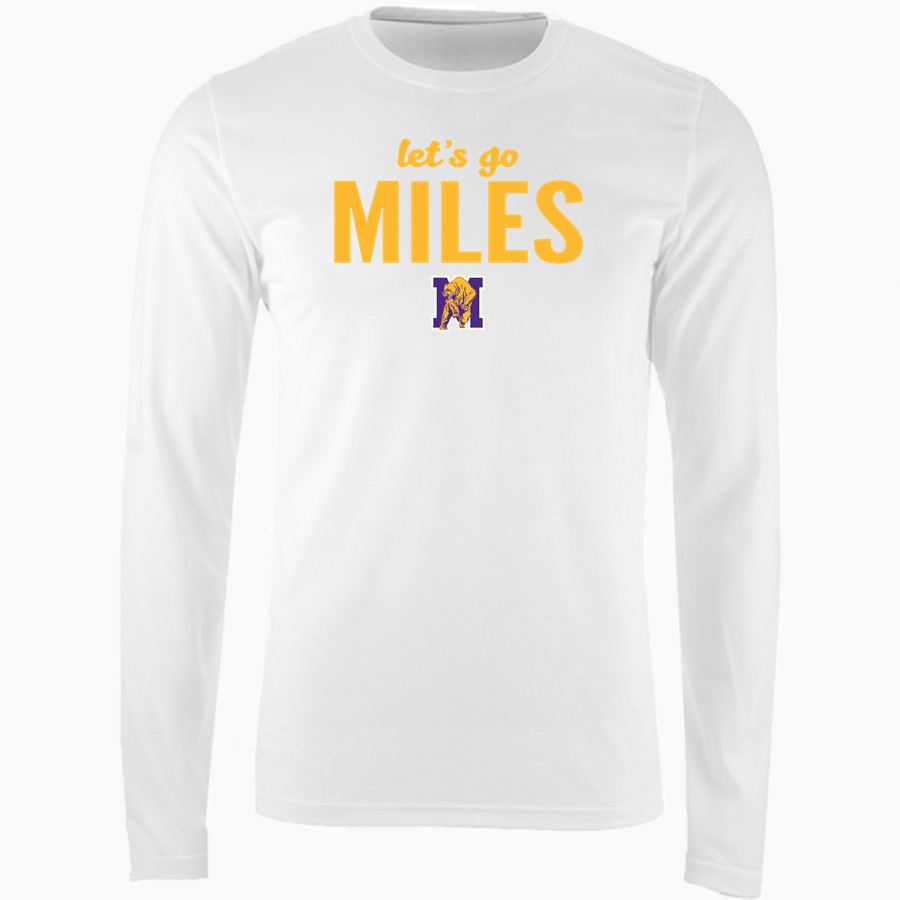 Miles Golden Bears Nike Men's Long Sleeve Cotton Crew T-Shirt