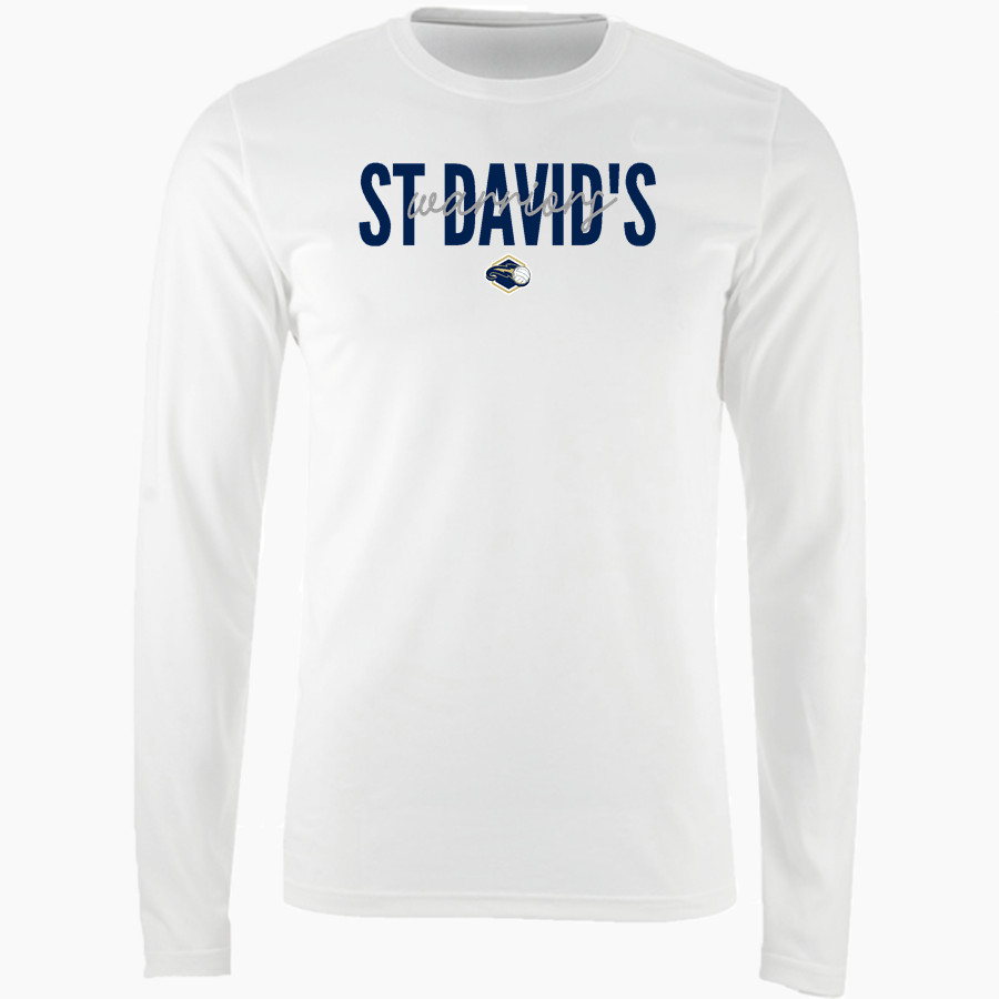 ST DAVID'S HIGH SCHOOL WARRIORS <span class="pdp-name-mascot">ST DAVID'S WARRIORS</span> Nike Men's Long Sleeve Cotton Crew T-Shirt