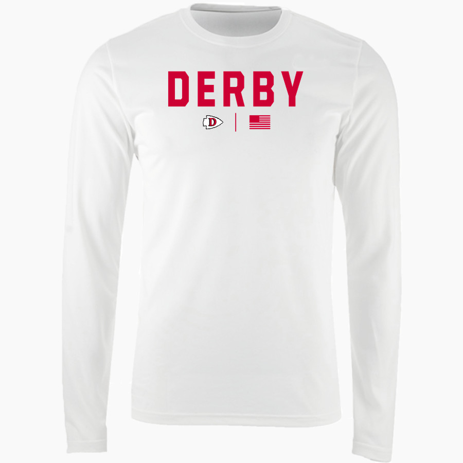 DERBY HIGH SCHOOL RED RAIDERS <span class="pdp-name-mascot">DERBY RED RAIDERS</span> Nike Men's Long Sleeve Cotton Crew T-Shirt