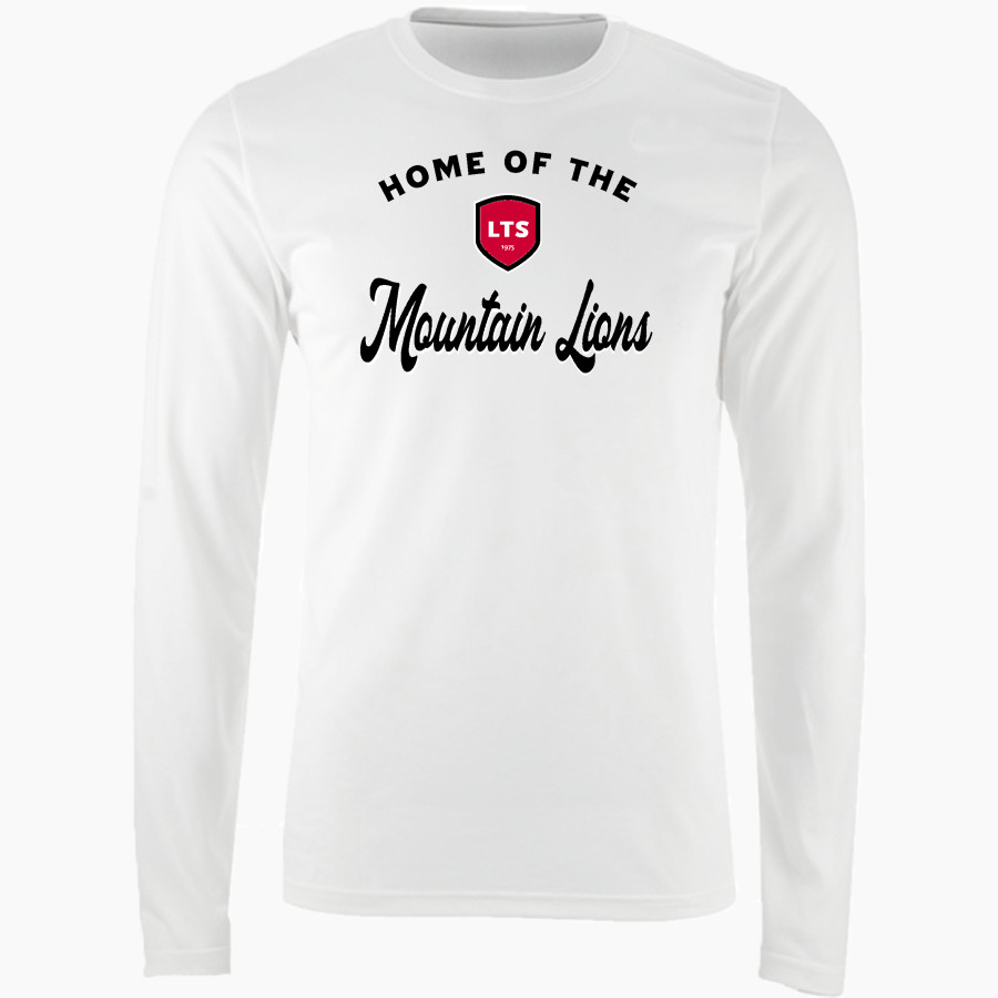 LONG TRAIL SCHOOL MOUNTAIN LIONS Nike Men's Long Sleeve Cotton Crew T-Shirt