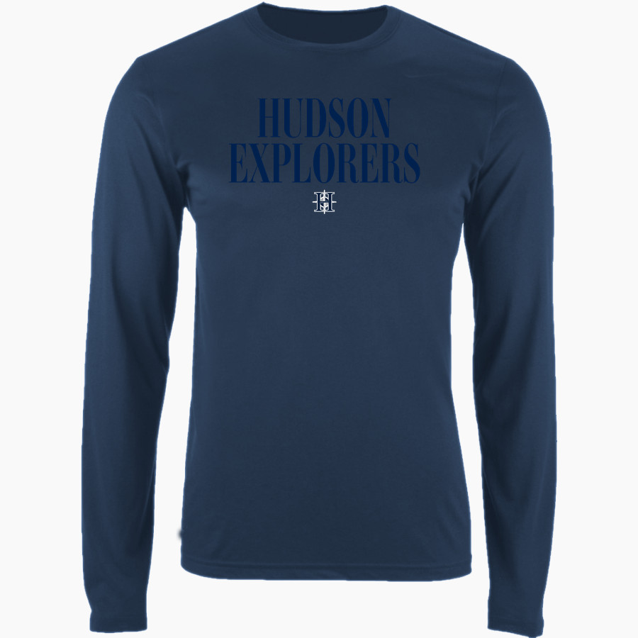 Hudson Explorers <span class="pdp-name-mascot">Hudson Explorers</span> Nike Men's Long Sleeve Cotton Crew T-Shirt