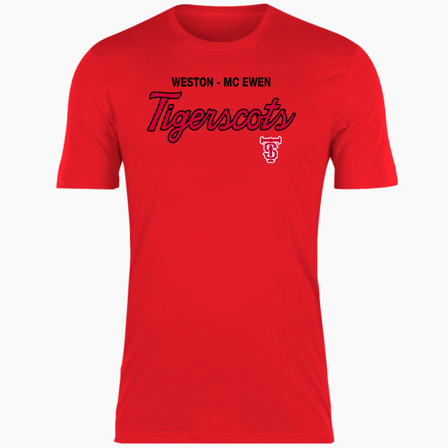 WESTON-MC EWEN HIGH SCHOOL TIGERSCOTS Nike Men's Short Sleeve Cotton Crew T-Shirt