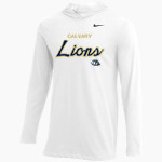 Calvary Lions Nike Men's Dri-FIT Long Sleeve Hoodie Tee Front Thumbnail