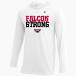 Feinstein Falcons Nike Men's Dri-FIT Long Sleeve Hoodie Tee Front Thumbnail