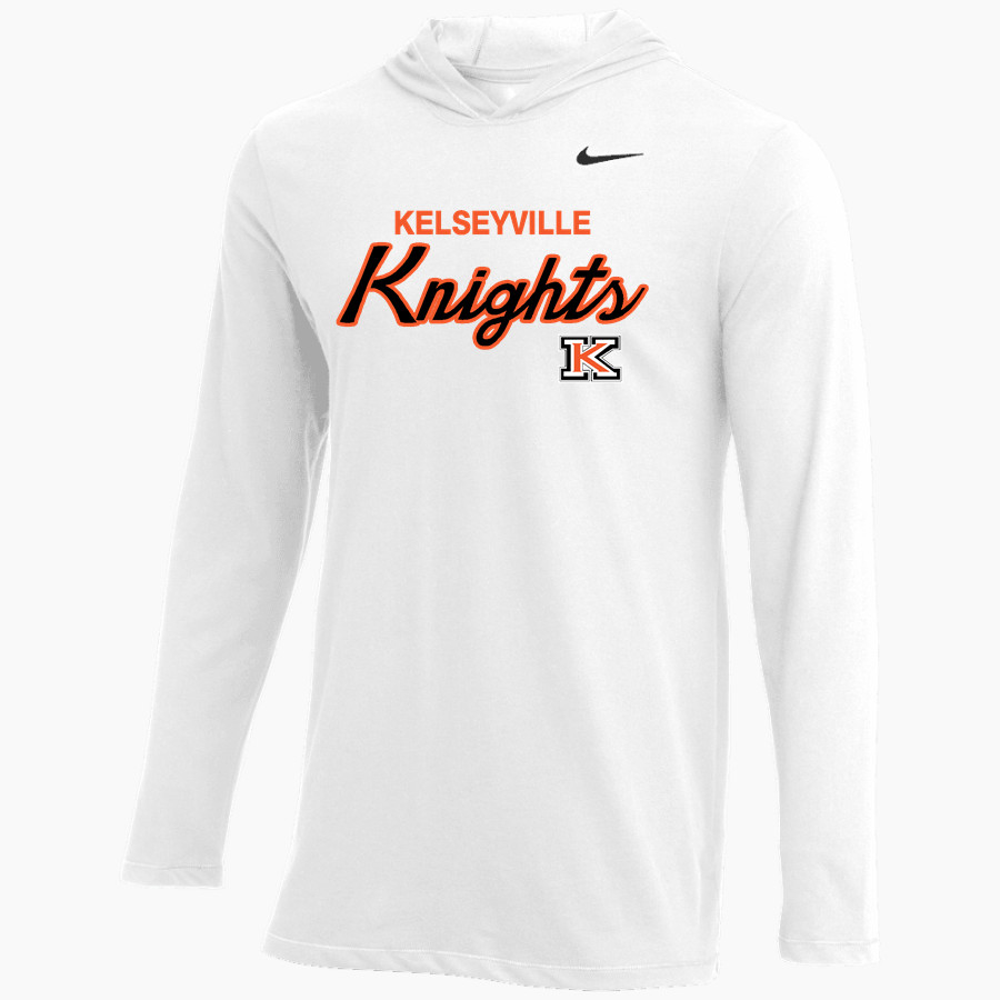 KELSEYVILLE HIGH SCHOOL KNIGHTS Nike Men's Dri-FIT Long Sleeve Hoodie Tee