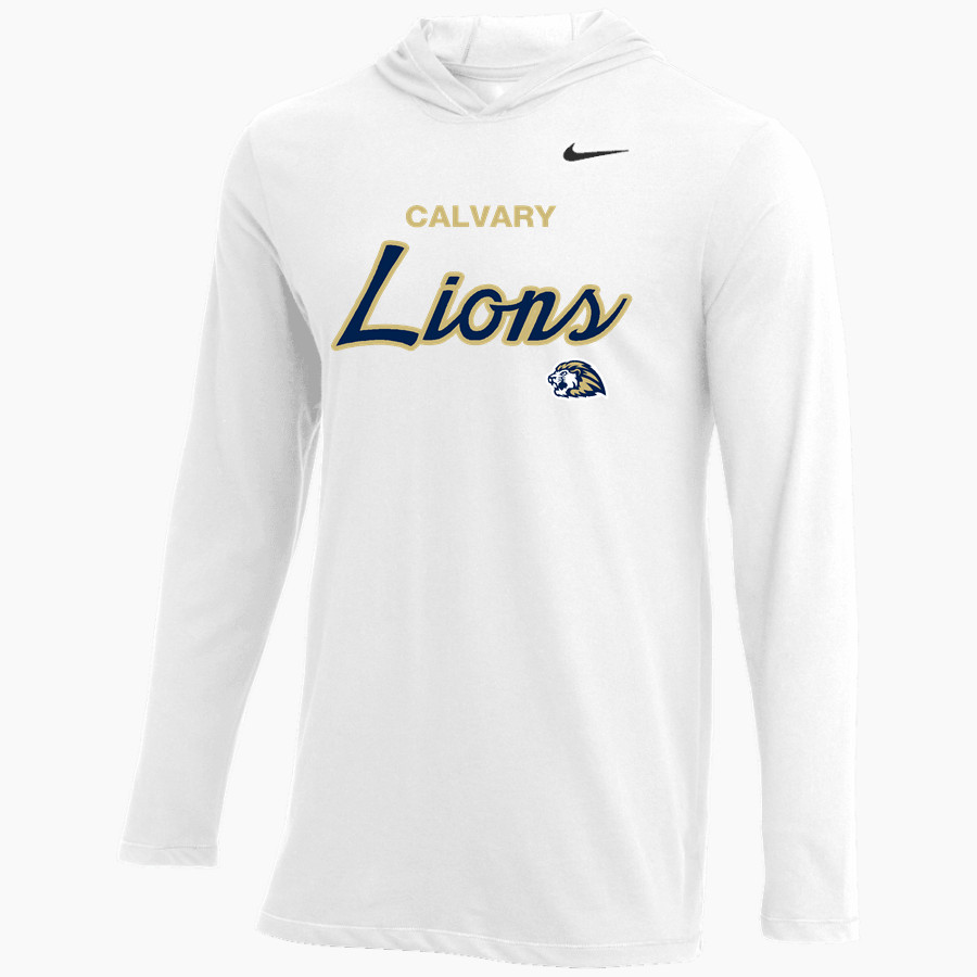 Calvary Lions Nike Men's Dri-FIT Long Sleeve Hoodie Tee