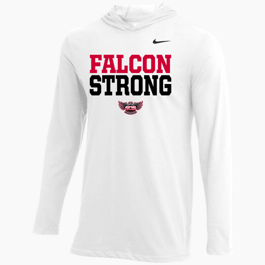 Feinstein Falcons Nike Men's Dri-FIT Long Sleeve Hoodie Tee
