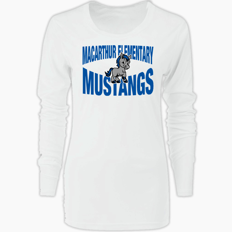 MacArthur Elementary Mustangs <span class="pdp-name-mascot">McArthur Elementary</span> Nike Women's Core Long Sleeve T-Shirt
