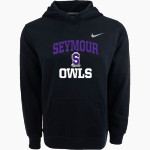 Seymour Seymour Owls Nike Youth Club Pullover Fleece Hoodie Front Thumbnail