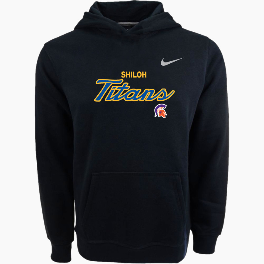 SHILOH HIGH SCHOOL TITANS <span class="pdp-name-mascot">SHILOH TITANS </span> Nike Youth Club Pullover Fleece Hoodie