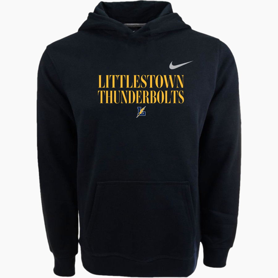 LITTLESTOWN HIGH SCHOOL THUNDERBOLTS Nike Youth Club Pullover Fleece Hoodie