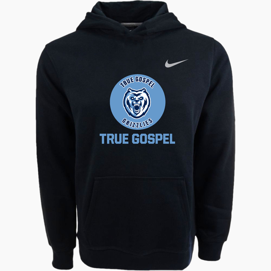 True Gospel Grizzlies <span class="pdp-name-mascot">True Gospel Christian School Grizzlies</span> Nike Youth Club Pullover Fleece Hoodie