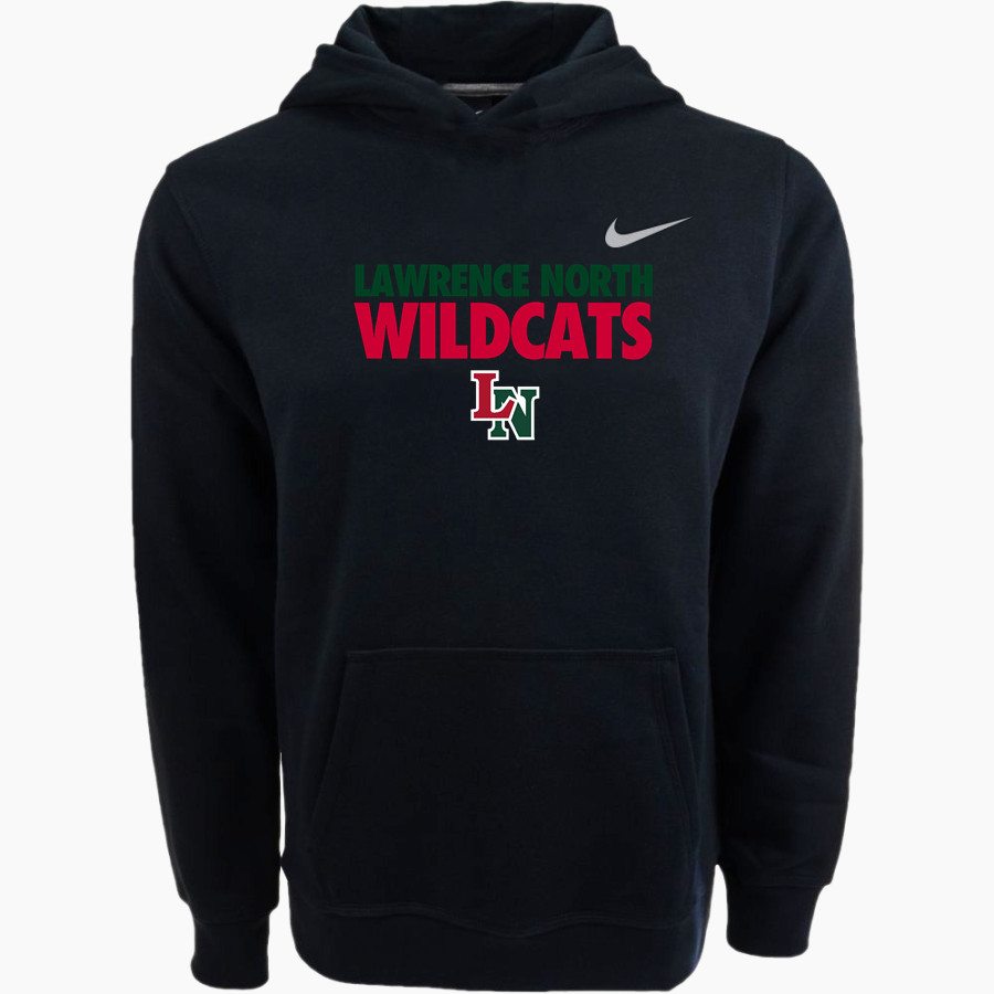 Lawrence North Wildcats <span class="pdp-name-mascot">Lawrence North Wildcats</span> Nike Youth Club Pullover Fleece Hoodie