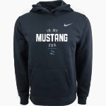 BLHS Mustangs <span class="pdp-name-mascot">BLHS Mustangs</span> Nike Youth Club Pullover Fleece Hoodie Front Thumbnail