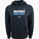 Mayfield Junior School Mustangs Online Store <span class="pdp-name-mascot">Mayfield Mustangs</span> Nike Youth Club Pullover Fleece Hoodie Front Thumbnail