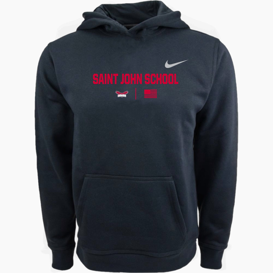 Saint John School Red hawks <span class="pdp-name-mascot">Saint John School Red hawks</span> Nike Youth Club Pullover Fleece Hoodie