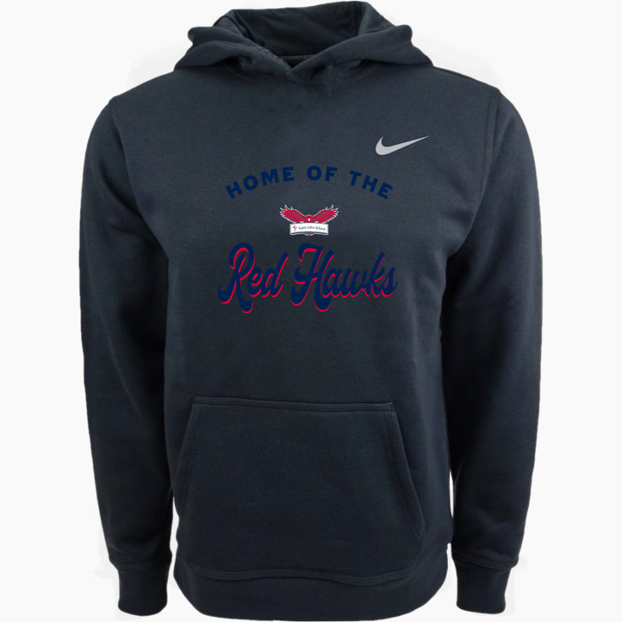 Saint John School Red hawks <span class="pdp-name-mascot">Saint John School Red hawks</span> Nike Youth Club Pullover Fleece Hoodie
