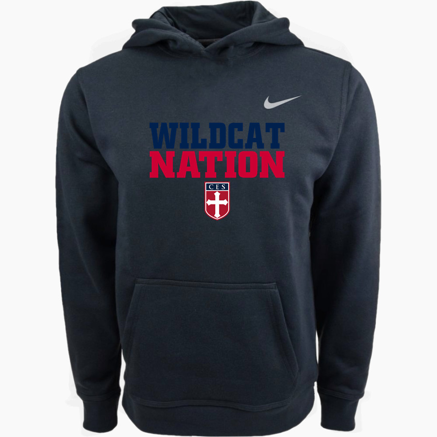 Christ Episcopal Wildcats Nike Youth Club Pullover Fleece Hoodie
