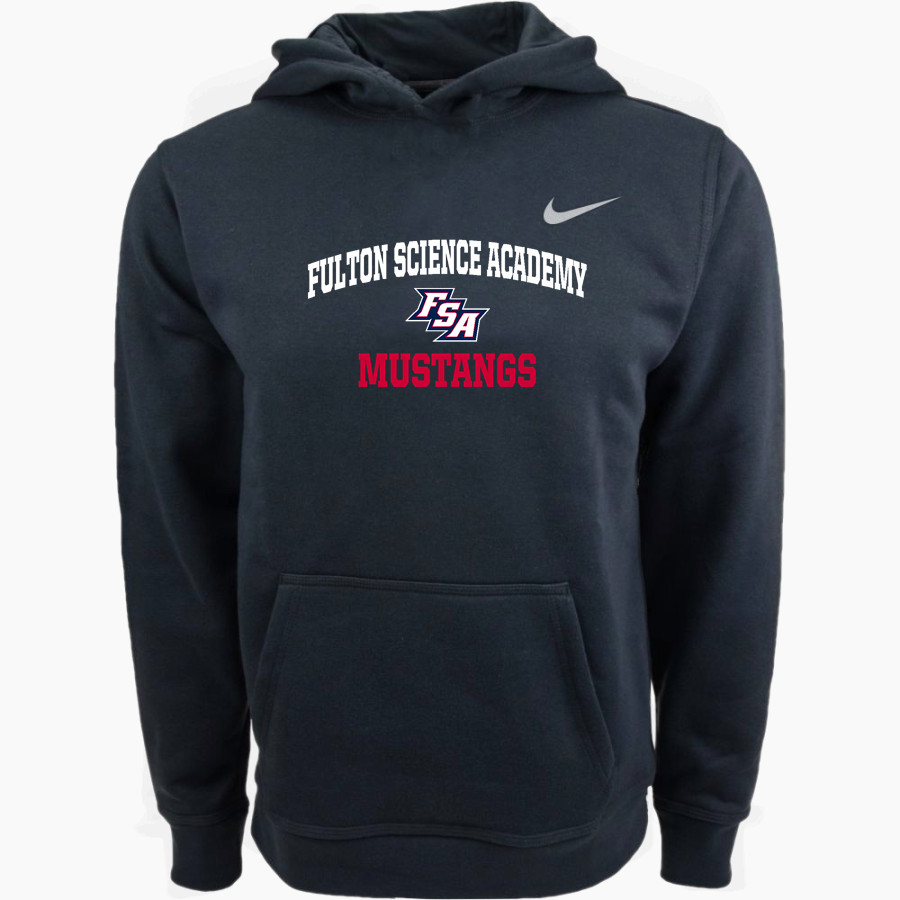 Fulton Science Academy Mustangs <span class="pdp-name-mascot">Fulton Science Academy Mustangs</span> Nike Youth Club Pullover Fleece Hoodie